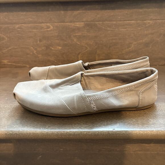 BOBS Skechers Shoes Women Size 9 Taupe Slip On Loafers Memory Foam Comfort - Picture 7 of 11